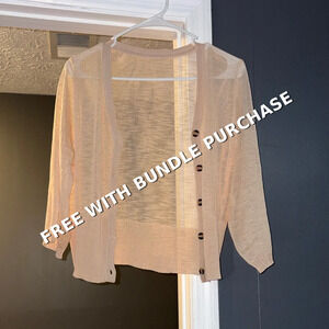 FREE Women's Cream Cardigan Sweater